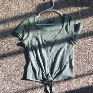 a tied cropped tee from american eagle
